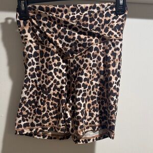 Leopard Print Women's Bike Shorts